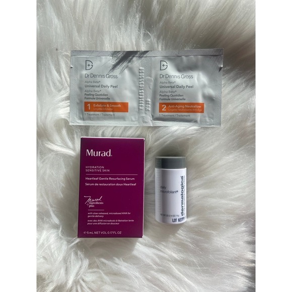 Exfoliator Sample Skincare Bundle; Murad Dr Dennis‎ Gross & Dermalogica - Picture 1 of 4